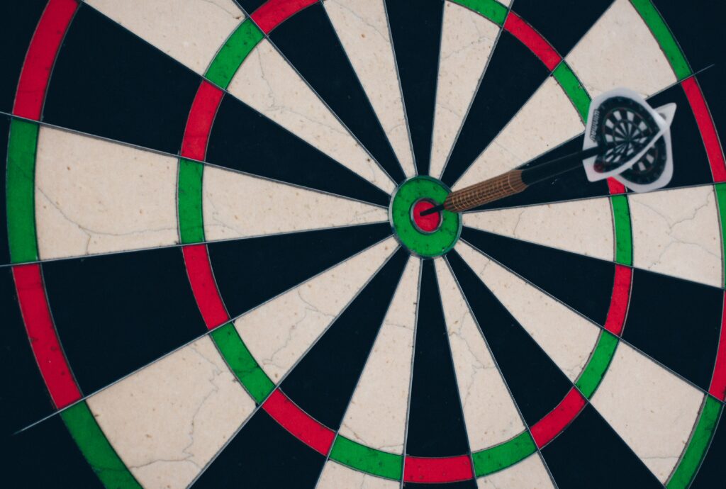 dart board with bullseye incredible focuse