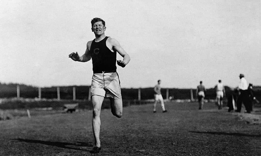 JIm Thorpe running at the 1912 Olympics